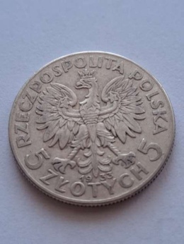 5 zł Głowa Kobiety 1933 r