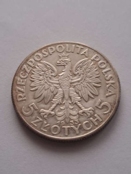 5 zł Głowa Kobiety 1933 r