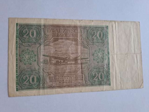 Banknot 20 złotych 1946 r seria G