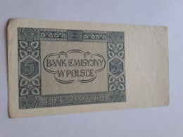 Banknot 5 złotych 1941 r seria AC