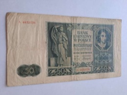 Banknot 50 złotych 1941 r seria A