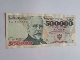 500000 zł Henryk Sienkiewicz 1993 r seria AA