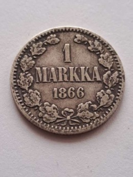 Finlandia 1 Markka Aleksander II 1866 r