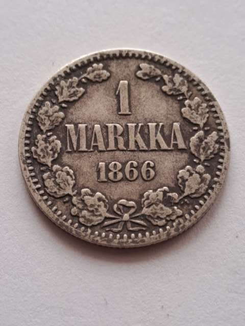 Finlandia 1 Markka Aleksander II 1866 r
