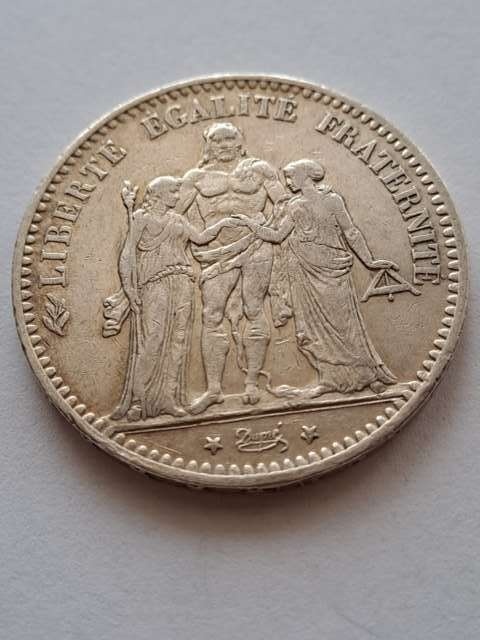 Francja 5 Franków Herkules 1874 r