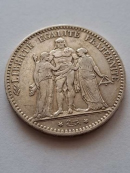 Francja 5 Franków Herkules 1875 r