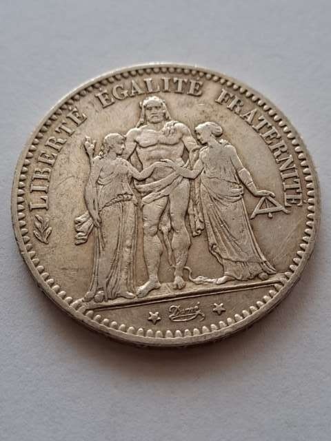 Francja 5 Franków Herkules 1875 r
