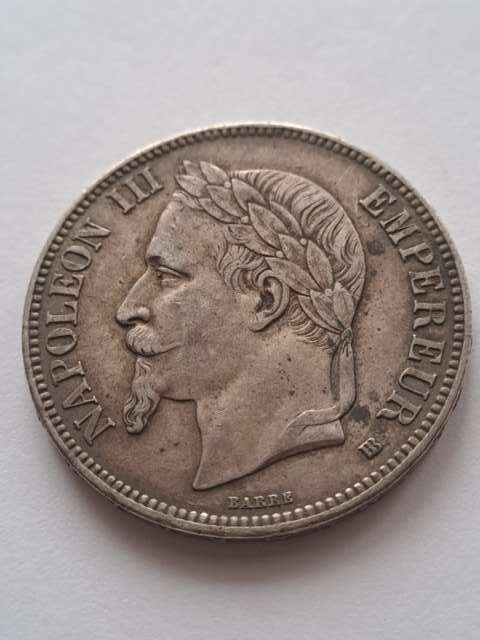 Francja 5 Franków Napoleon III 1869 r