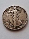 USA 1/2 Dollara idąca Wolność 1945 r