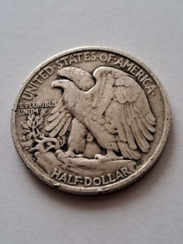USA 1/2 Dollara idąca Wolność 1945 r