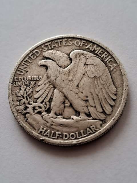 USA 1/2 Dollara idąca Wolność 1945 r