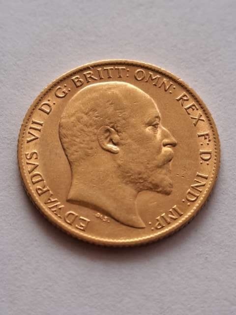 Wielka Brytania 1/2 Suwerena Edward VII 1909 r