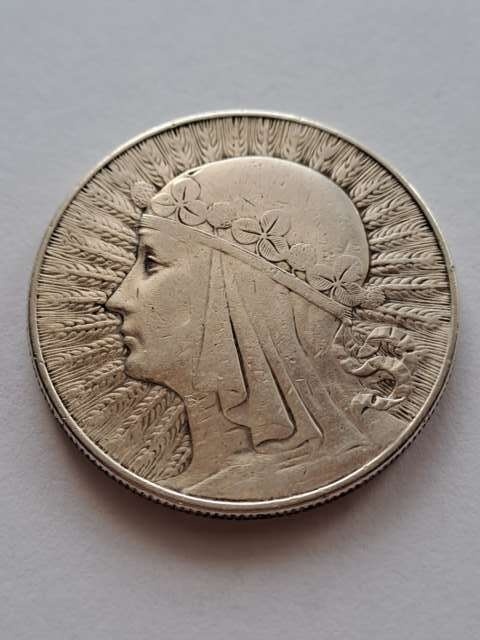 10 zł Głowa Kobiety 1932 r znak