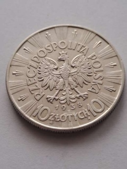 10 zł Józef Piłsudski 1938 r rzadszy
