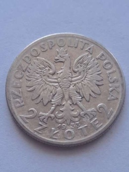 2 zł Głowa Kobiety 1933 r