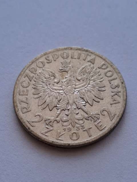 2 zł Głowa Kobiety 1933 r