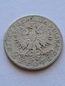 2 zł Głowa Kobiety 1933 r
