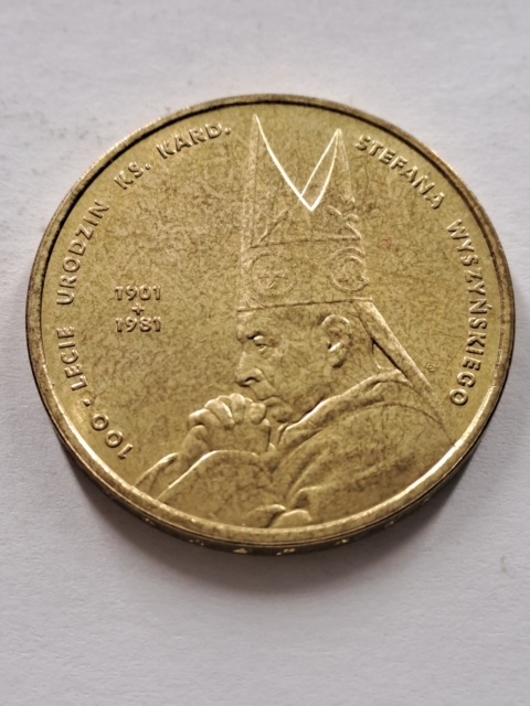 2 zł Kardynał Wyszyński 2001 r