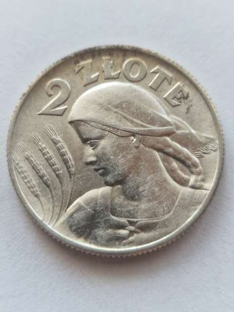 2 zł Żniwiarka 1925 r kropka
