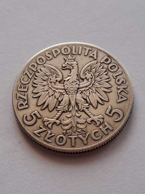 5 zł Głowa Kobiety 1933 r