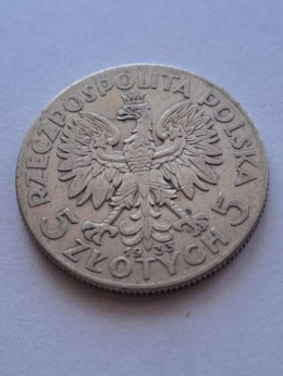5 zł Głowa Kobiety 1933 r