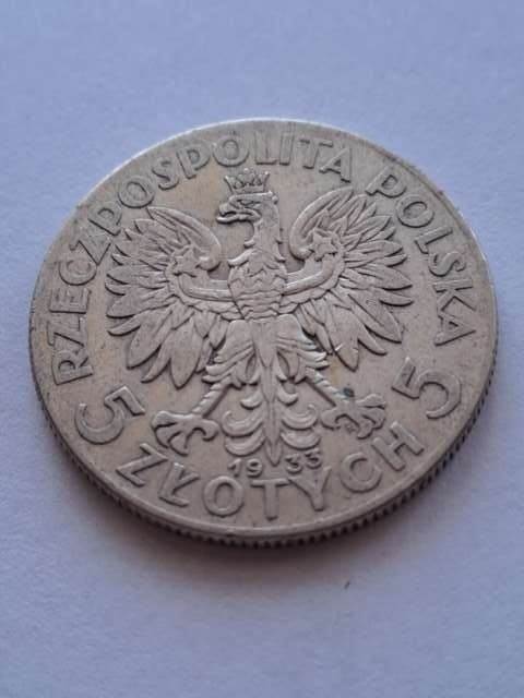 5 zł Głowa Kobiety 1933 r
