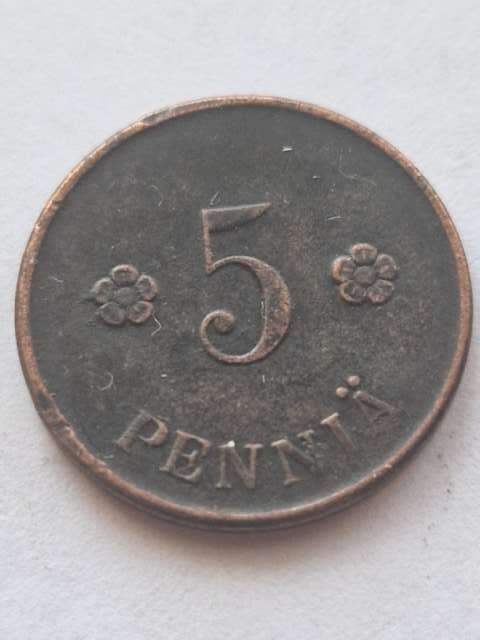 Finlandia 5 Pennia 1922 r