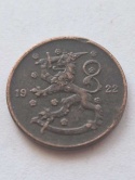Finlandia 5 Pennia 1922 r