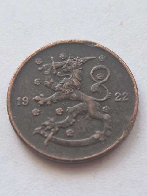 Finlandia 5 Pennia 1922 r