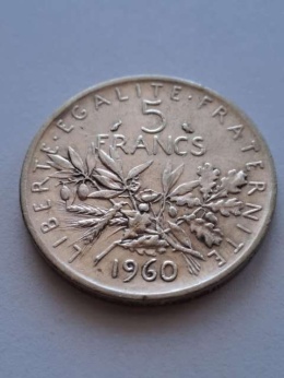 Francja 5 Franków 1960 r
