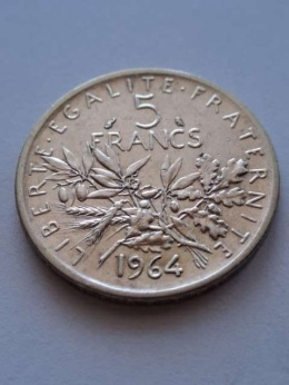 Francja 5 Franków 1964 r