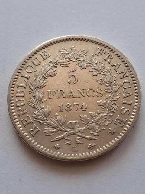 Francja 5 Franków Herkules 1874 r