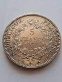 Francja 5 Franków Herkules 1875 r