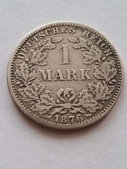Niemcy 1 Marka Wilhelm I 1876 r A stan 3 NR/14