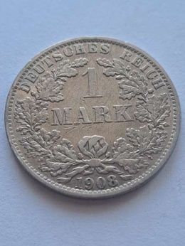 Niemcy 1 Marka Wilhelm II 1908 r A