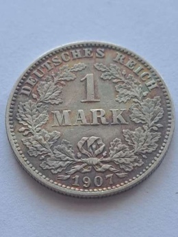 Niemcy 1 Marka Wilhelm II 1907 r E