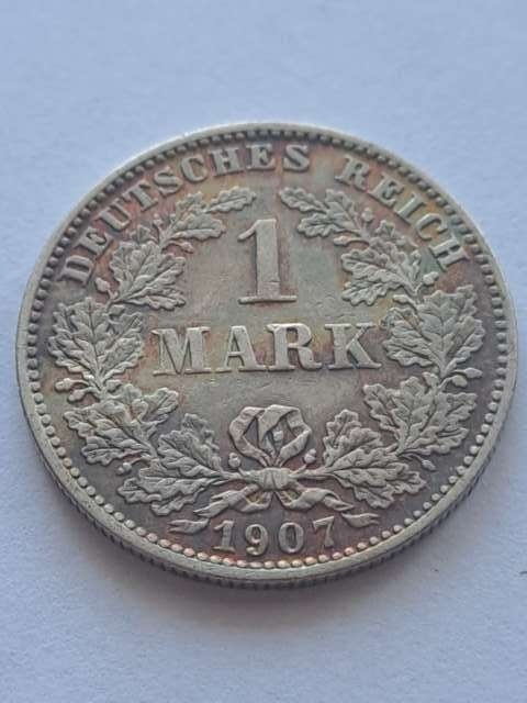 Niemcy 1 Marka Wilhelm II 1907 r E