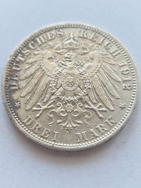 Niemcy 3 Marki Prusy 1912 r
