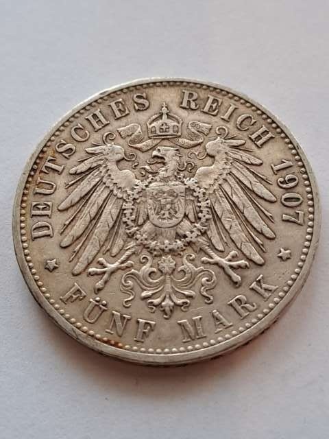 Niemcy 5 Marek Wirtembergia 1907 r