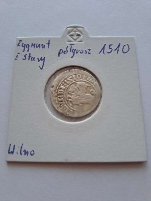 Półgrosz Wilno Zygmunt I Stary 1510 r
