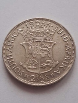 Suid Afrika 2.1/2 Elżbieta II 1955 r