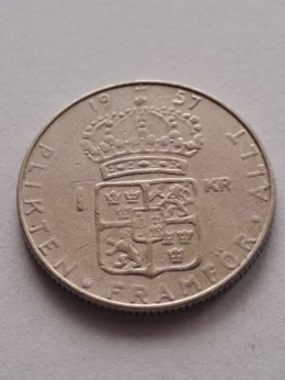 Szwecja 1 Korona Gustaf VI 1957 r