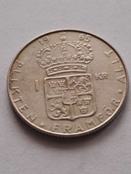Szwecja 1 Korona Gustaf VI 1965 r