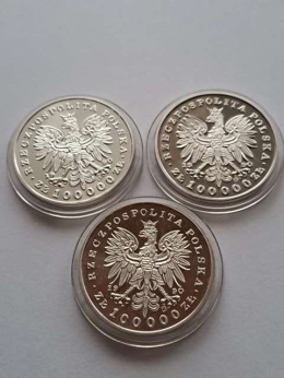 100 tyś Mały Tryptyk 1990 r zestaw 3 szt