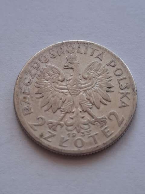 2 zł Głowa Kobiety 1933 r