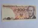Banknot 100 zł Ludwik Waryński 1986 r seria RR
