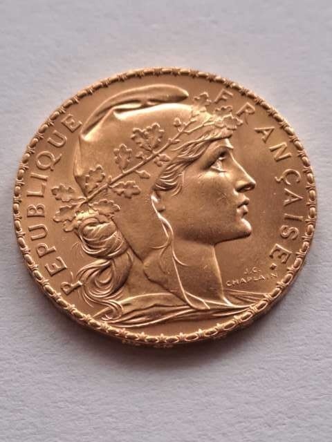 Francja 20 Franków Kogut 1908 r