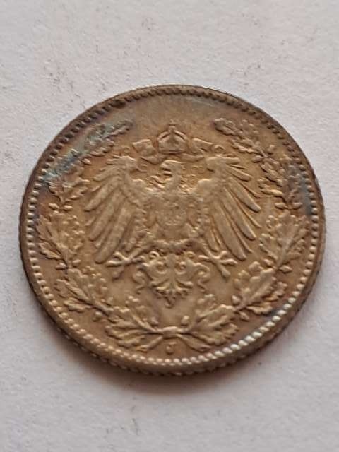 Niemcy 1/2 Marki Wilhelm II 1905 r J