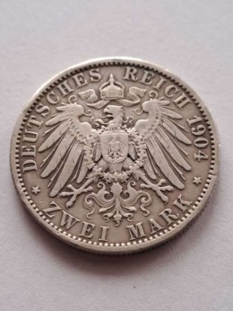 Niemcy 2 Marki Mecklemburg Schwerin 1904 r