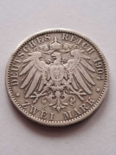 Niemcy 2 Marki Mecklemburg Schwerin 1904 r